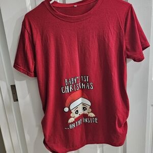 Red Baby's 1st Christmas T-Shirt